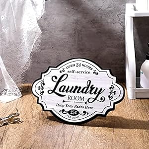 Jetec Vintage Wood Laundry Room Decor Laundry Room Wall Sign Farmhouse Rustic Family Inspirational Motto for Bathroom, Home, 12 x 8 x 0.2 Inch(White) Jetec Vintage Wood Laundry Room Decor Laundry Room Wall Sign Farmhouse Rustic Family Inspirational Motto for Bathroom Home 12 x 8 x 02 InchWhite