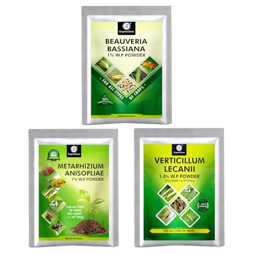 OrganicDews Beauveria bassiana + Verticillium lecanii + Metarhizium anisopliae Bio for Plants - 250 gram Each