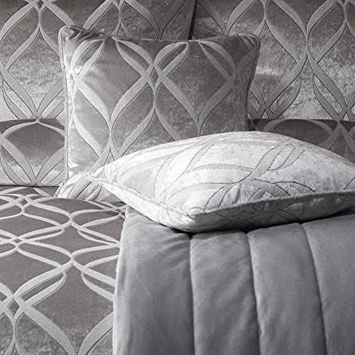 Soiree - Belfort - Jacquard Cushion Cover - 43 x 43cm in Silver