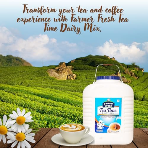 Image of Farmer Fresh Tea Time Instant Dairy Mix Milk Powder (10kg) | 100% Pure Tea Time Dairy Blend, No Preservatives | Instant Mix for Rich Creamy Chai (Tea) & Coffee | Smooth Dissolving & Mix
