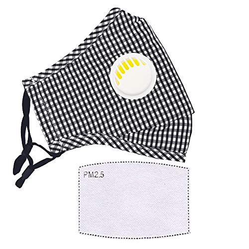 Image of VRITRAZ Print Reusable Washable PM 2.5 Anti Pollution Activated Carbon Dust Face Mask with Breathing Valve