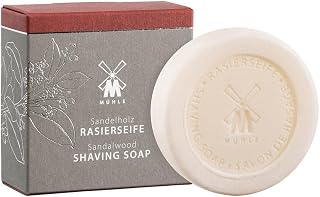 MÜHLE Sandalwood Shaving Soap for Men - Luxury Plant-Based Puck, Rich Creamy Lather, Lightly Scented 65g