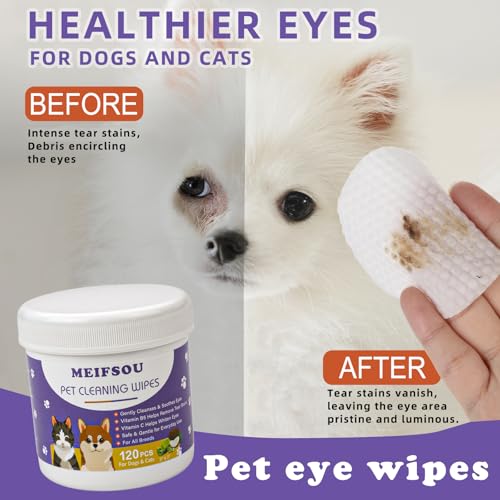 Eyes-Wipes-for-Dogs-Cats-Gently-Remove-Tear-Stain-Eye-Debris-Discharge-Mucus-Secretions-Coconut-Oil-Pet-Cleaning-Grooming-Deodorizing-Wipes-for-Eyes-Wrinkle-Face-120pcs Eyes Wipes for Dogs Cats Gently Remove Tear Stain Eye Debris Discharge Mucus Secretions Coconut Oil Pet Cleaning Grooming Deodorizing Wipes for Eyes Wrinkle Face 120pcs