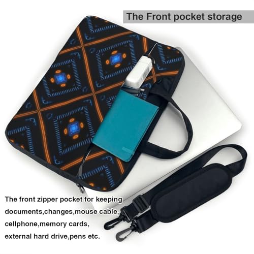 Maletín para portátil 15.6 pulgadas impermeable azul y naranja miniatura 5