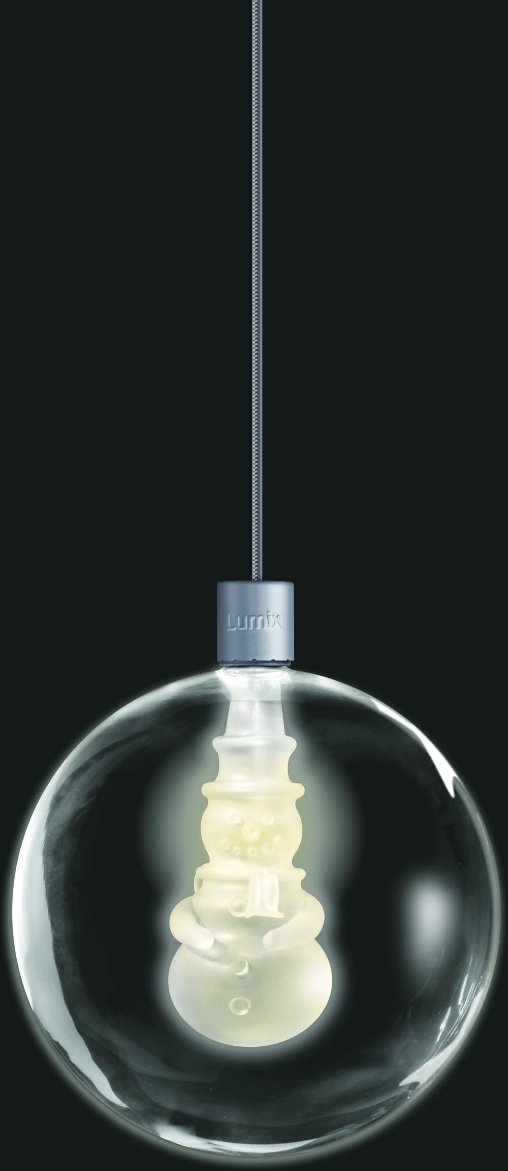 Lumix Light Balls von Krinner 76000-4x mundgeblasene Glaskugeln mit verschiedenen Motiven, warm-weiße LED inkl. Funk-Fernbedienung und Batterien, Weihnachtsdekoration und Christbaumschmuck