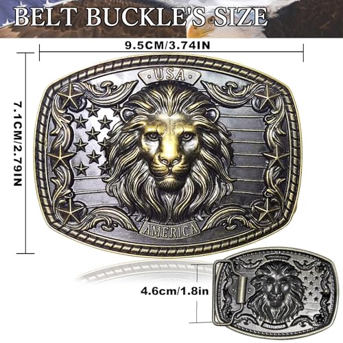 Image of Western Cowboy Belt Buckles Men - Western Belt Buckle Vintage Country Belt Buckle for Men Women Cowgirl Cowboy Gifts