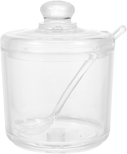 Juego clásico de azucareros de vidrio transparente con tapa para servir, olla de sal y pimienta, contenedor dispensador de condimentos, caja de