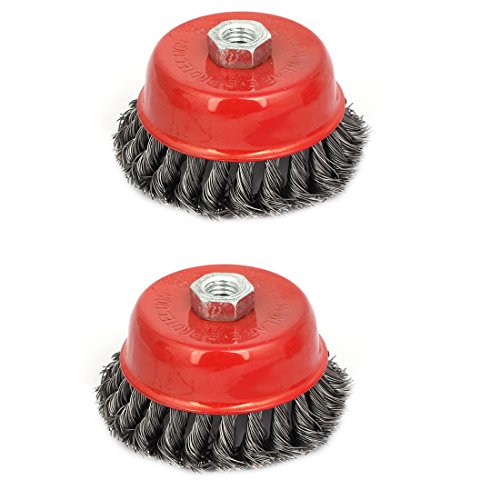 Aexit 4 Inches Diameter Knotted Cup Brush Wire Wheel Polishing Buffing Tool 2pcs (3a522d6260a2cf5038a7bb05575dabb5)
