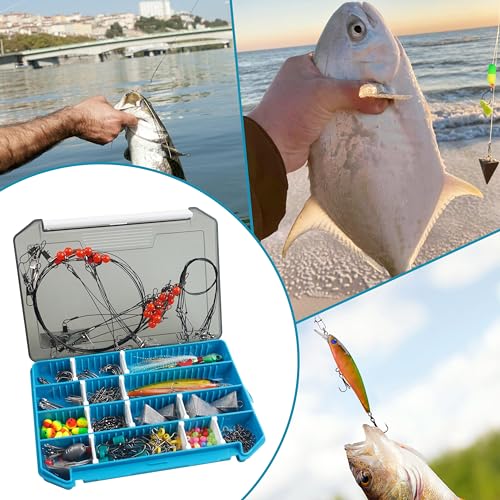 Kit de Señuelos para Pesca en Surf JOGFFDE 161 Piezas con Accesorios para Pesca en Agua Salada miniatura 7