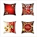 Dekoracyjna poszewka na poduszkę 40 x 40 cm, zestaw 4 szt. w kolorze czerwono-żółtym, na sofę, do salonu, sypialni, nowoczesna poszewka na poduszkę, do ogrodu, na zewnątrz, poduszki na sofę, poduszki na kanapę