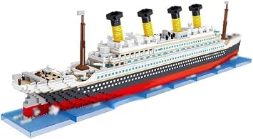 Titanic Model Building Block Set, 4404Pcs Cruise ship Titanic Boat Model Building Kit Not Compatible with Creator Expert 10294
