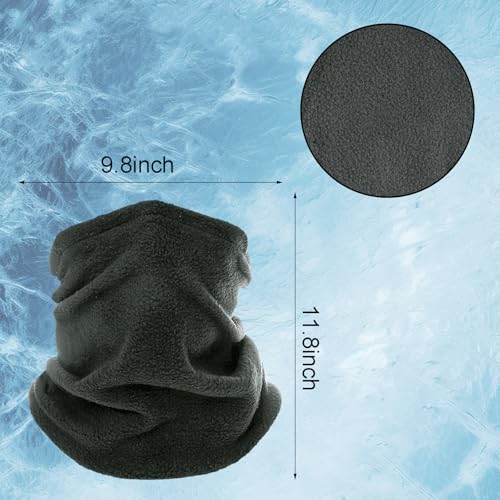 4 Pack Winter Neck Warmers Face Mask for Men Women Fleece Neck Gaiter Mask Face Cover Balaclava Scarf3