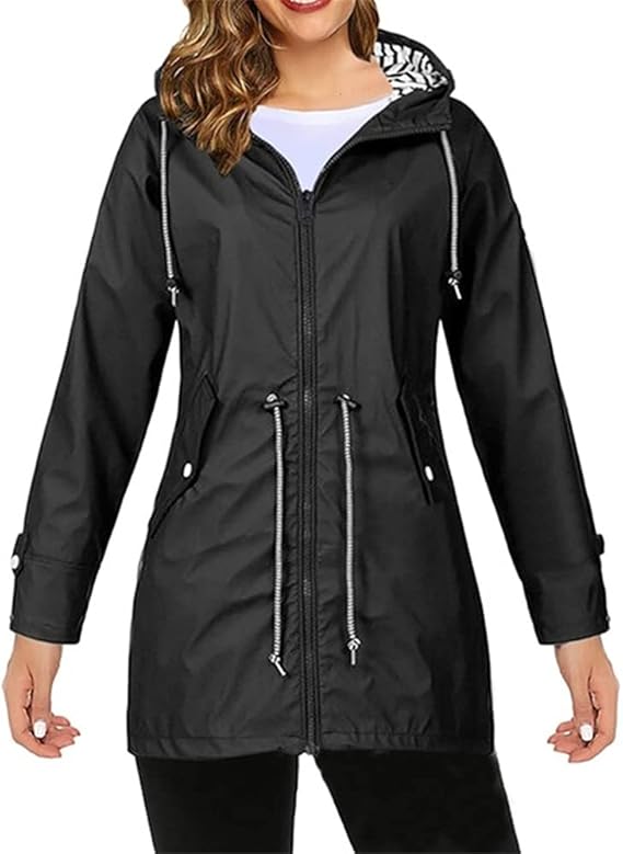 Women's Hooded Jackets Spring Autumn Solid Casual Basic Outdoor