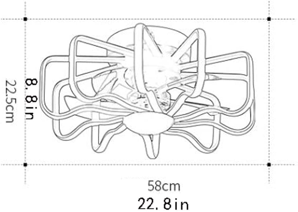 Ventilateur de plafond moderne en cage 22,8 pouces avec télécommande pour petite chambre - 6