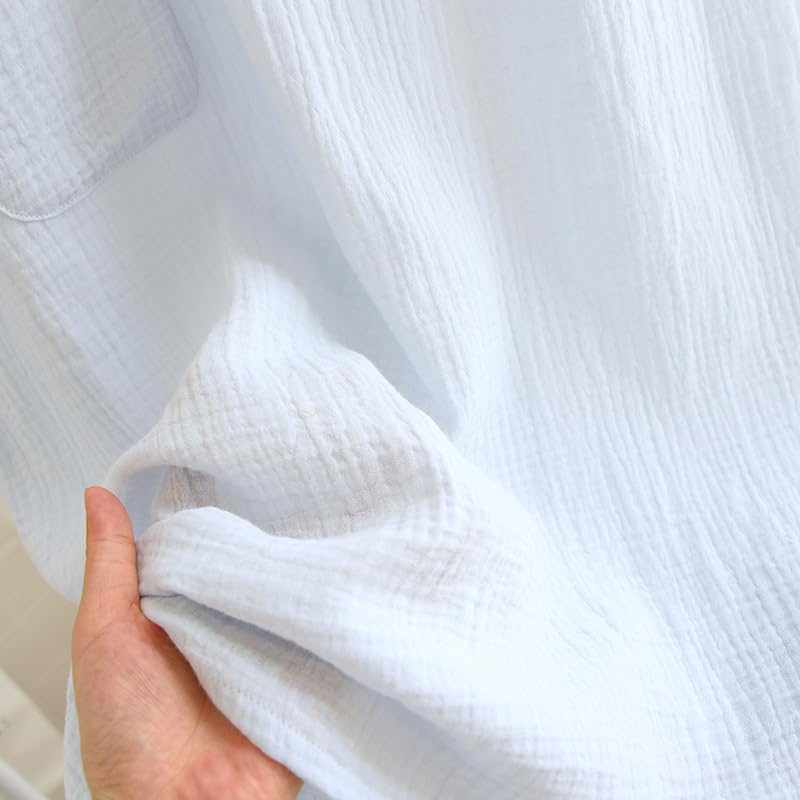 Camisón De Gasa Doble De Algodón De Verano para Mujer, Falda Corta, Estilo Bonito, Ropa para El Hogar para Niña