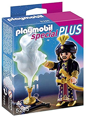 PLAYMOBIL Especiales Plus - Mago con Genio de la lámpara, Juguete Educativo, Multicolor, 10 x 3,5 x 12,5 cm, (5295)