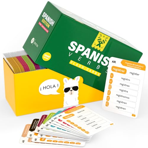 Cartes flash conjugaison espagnole et ressource éducative mémoire