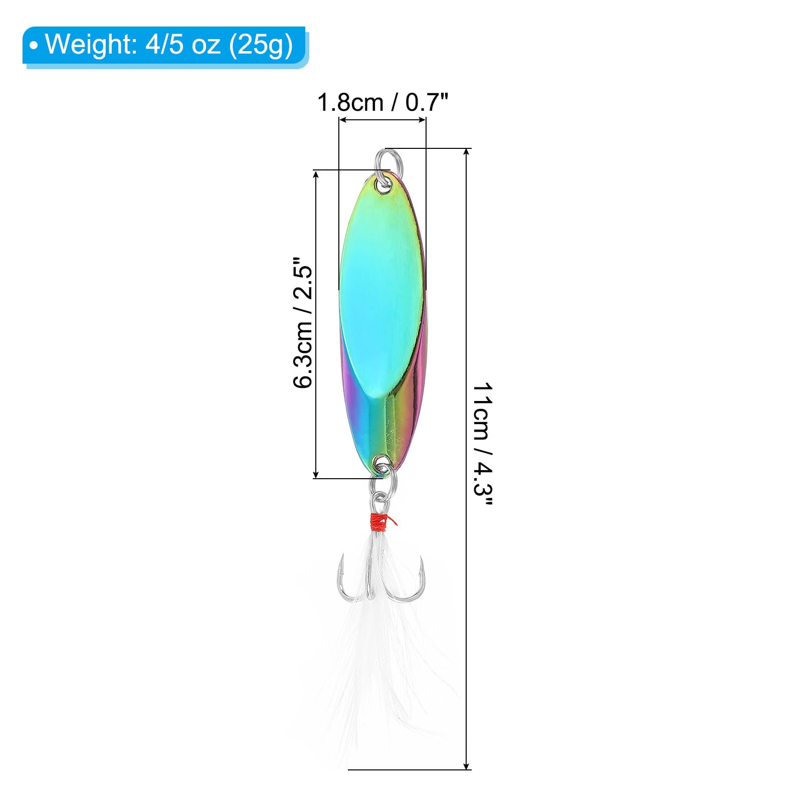 PATIKIL Fishing Spoons 4/5 oz 25g - Image 2