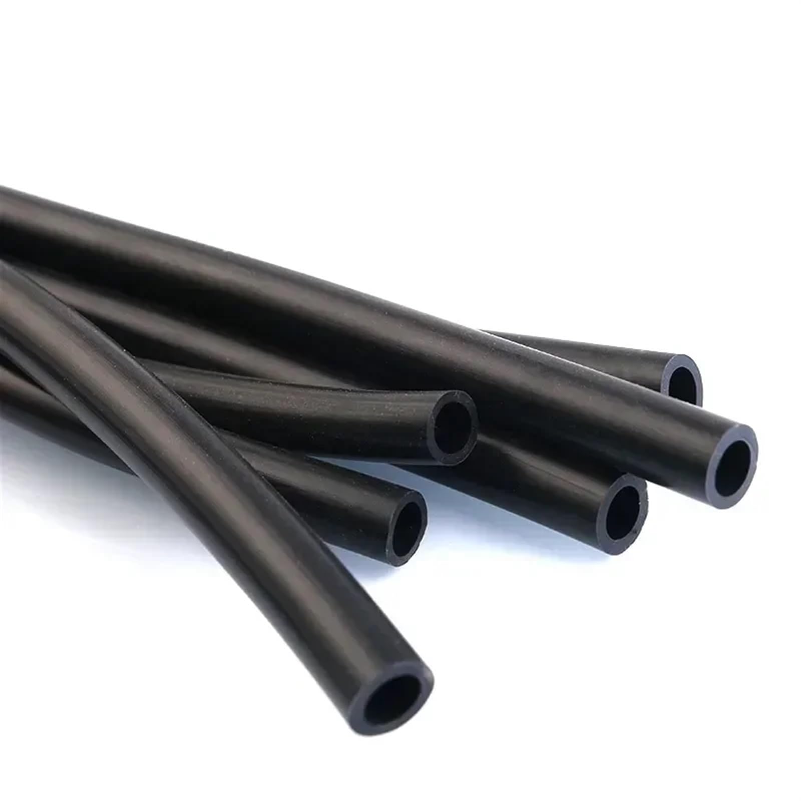 Tubo Gasolina Moto Juego de 1/3/5 metros de tubo de silicona negro flexible for bomba de aire de acuario, manguera de goma suave, resistente al calor, tubo for tanque de combustible de alta presión(5M
