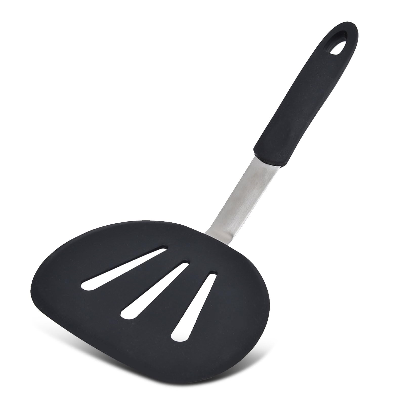 Set Di 2 Spatole Per Pesce – Punta In Silicone, Manico In Acciaio Inox – Antiaderenti E Resistenti Al Calore