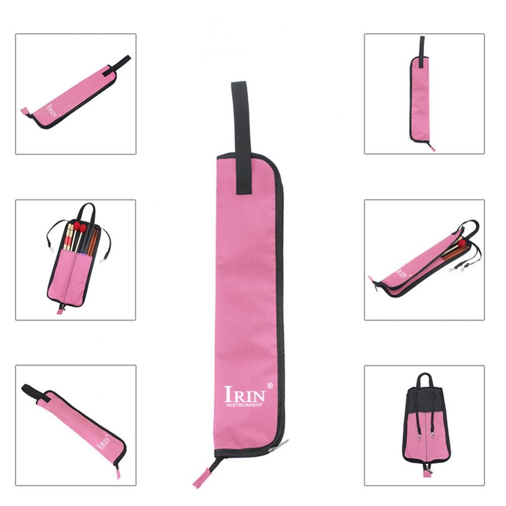 Drfeify Borsa per Bacchette, Custodia per Bacchette per Appendere Le Bacchette Portatile Porta Bacchette con Manico(Rosa)