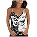 Zilosconcy Damen T Shirt Tank Top Sommer Bluse Streetwear Sport Oberteile Kurzarm Ärmellose Schmetterling Druck Tshirt Casual Lose Blusen Oberteile Frauen Tunika Tops Sexy Tunika Tops