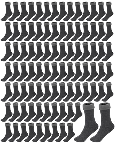 Image of Henoyso 150 Pairs Thermal Socks Bulk Warm Winter for Homeless