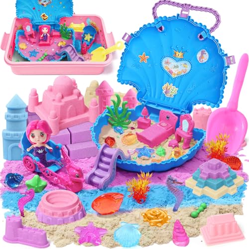 Spielsand Meerjungfrau Spielzeug Sand mit 900g Magic Sand Knetsand...