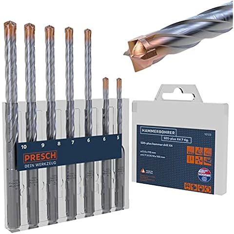 PRESCH SDS-plus Carbide Drill Bit Set 7 pcs Cover