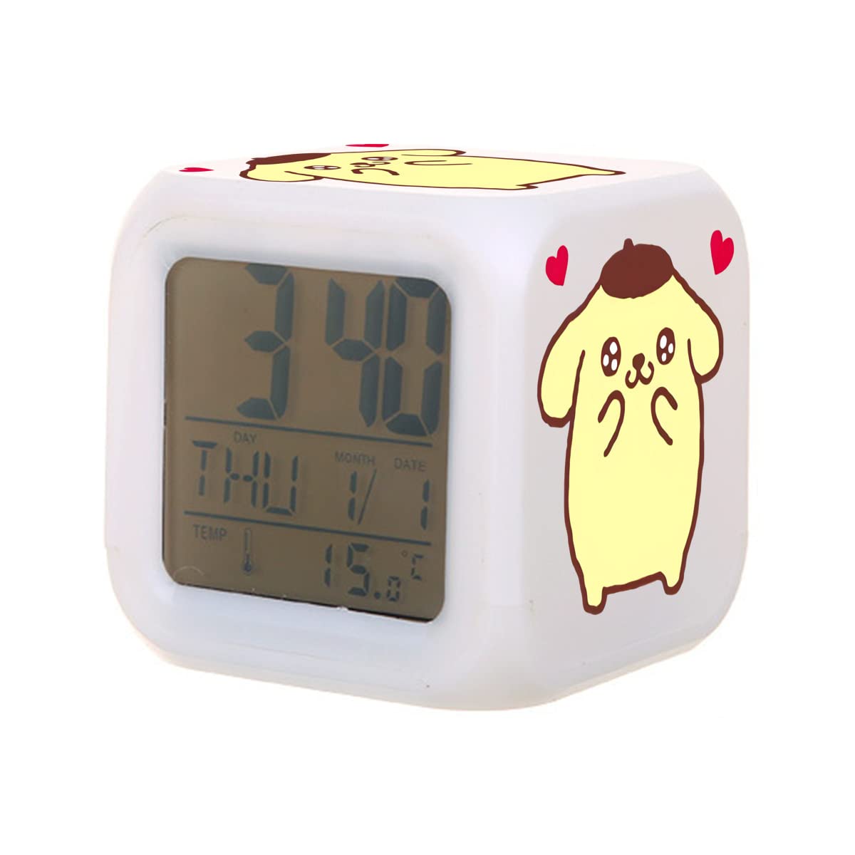 【箱付き未使用品】ポムポムプリン 振り子時計 置き時計 レトロ 非売品 箱付き未使用品】ポムポムプリン 振り子時計 置き時計 レトロ 非売品