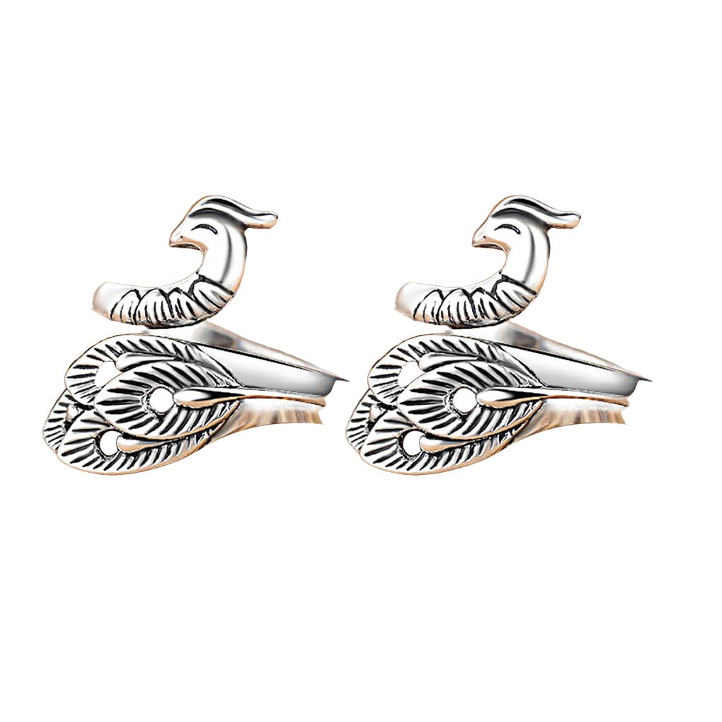 YUSIOLAQ Knitted Ring Stereoscopic Jewelry Vintage Opening Rings Sewing Supplies, Silver NJ135