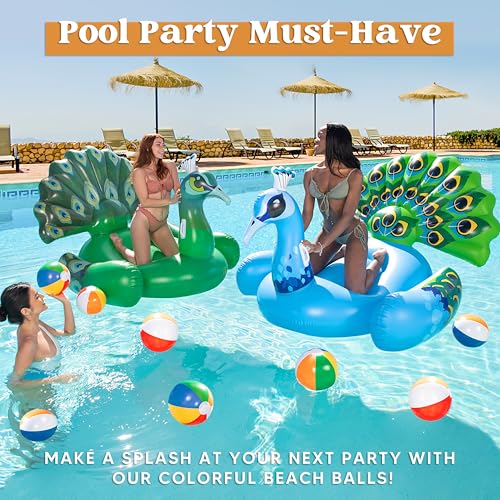 rainbow beach balls12 pack 123939 inflatable swimming pool toys for summer water games kids birthday party supplies combo set include inflatable beach balls