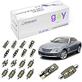 ZIYOLIGHT - PL2419A LED Interior Light kit for Chrysler Crossfire 2004-2008, 6000K White Dome Lights Accessories Replacement Package, LED Light Bulbs Upgrade (8 Bulbs)