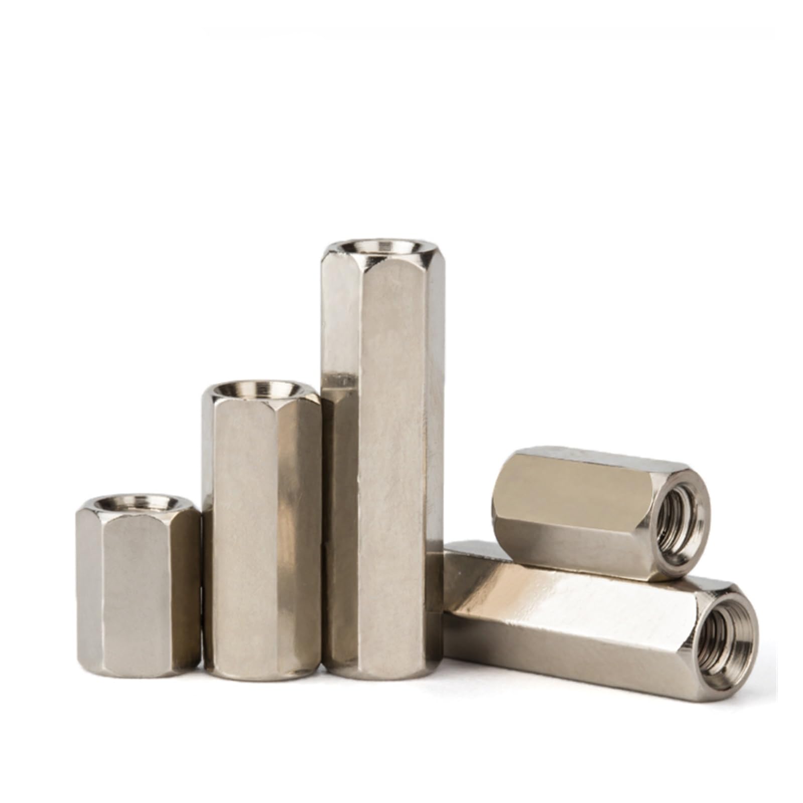 10-100 Uds M4 Separador De Hilo De Latón Espaciador Hexagonal Y Hembra Hembra Niquelada PC Placa Base Espaciado Tornillos Perno PCB Pilar(Hex,M4x100 (10Pcs))
