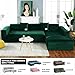 PENDEJATO Stretch Sofa Slipcover, Soft Velvet Sofa Couch Covers with Pillowcase Furniture Protector for Pets Kids (X-Large, Dark Green)