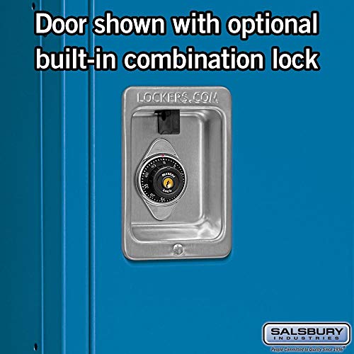 Salsbury Industries 62368BL-U Unassembled Standard Metal Locker with Double Tier, Blue - Image 5