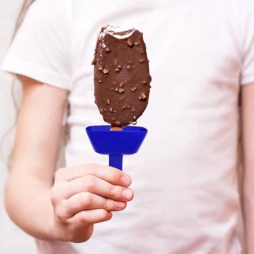 Miniatura 7 de Paquete de 8 soportes para paletas de helado sin desorden con pajilla, reutilizable, libre de goteo, soporte para palitos de paletas para niños y
