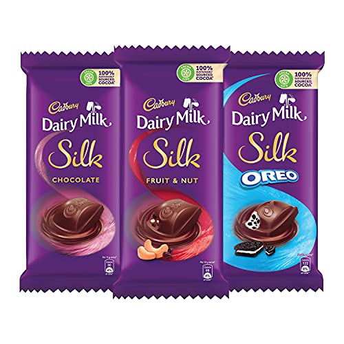 Image of Cadbury Dairy Milk Silk Large Chocolates Combo (2 X Silk Plain 150Gm, 2 X Silk Oreo 130Gm and 2 X Silk Fruit and Nut 137Gm)