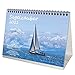 Calendrier de table 2021 - Motif voiliers et mer - Format A5 - Coffret cadeau - Contenu : 1 calendrier, 1 carte de vœux de Noël et 1 carte de vœux (3 pièces au total)