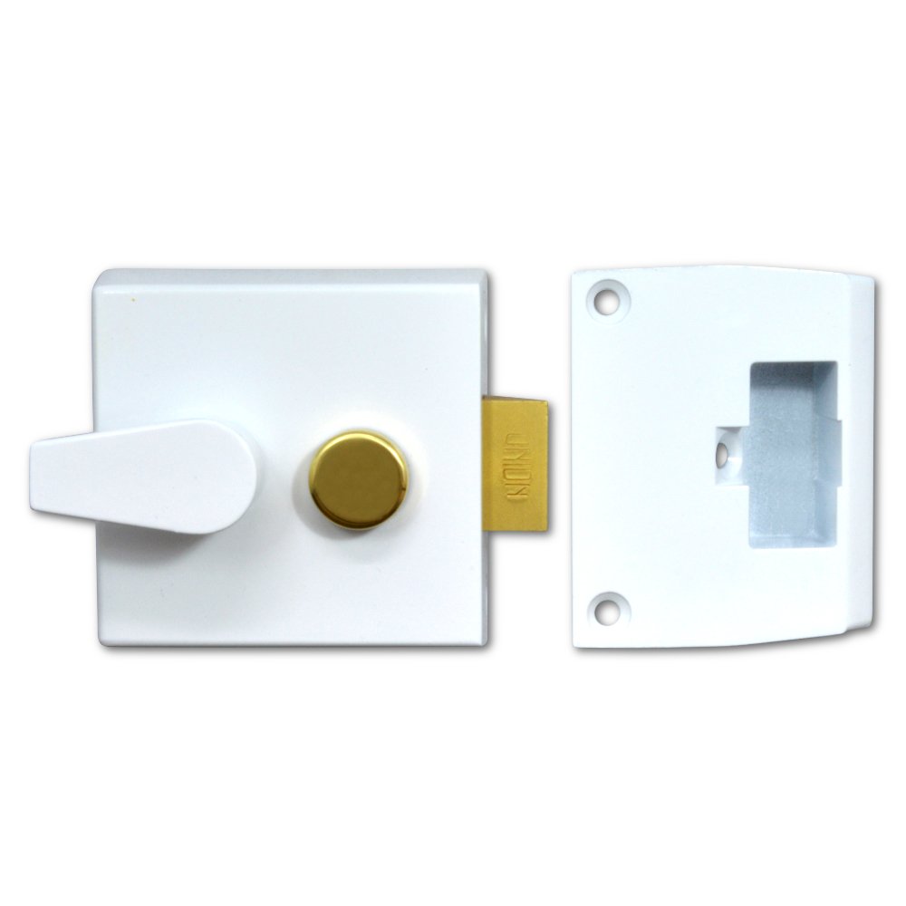 UNION 1026 Non-Deadlocking Nightlatch - 1026 - 50mm White Case Only