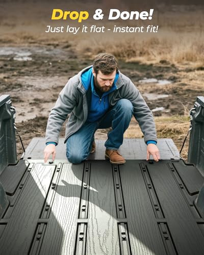Image of 3W Truck Bed Mat for Chevy Silverado EV & GMC Sierra EV /Denali 2024-2026 | TPE Custom-Fit All-Weather Liner Blocks Mud & Spills for Silverado EV, Sierra EV & Sierra EV Denali