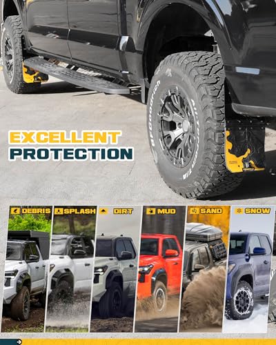 Image of Trumgeta 4PCS Upgraded Truck Mud Flaps Fit for Ford F-150 F150 Without Fender Flare 2021 2022 2023 2024 2025 2026 Splash Guards Mudflaps for Pickup Trucks Accessories