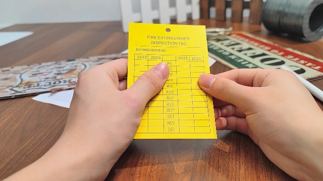 thumbnail image 2 of 50 Pieces Monthly Fire Extinguisher Inspection Tags Record 4 Year Maintenance Tags Fire Extinguisher Recharge And Inspection Record Tag For Indoor Outdoor Fire Extinguishers 50 Pieces 2 of 10