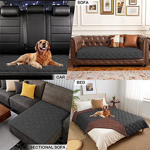 Sunnytex Waterproof & Reversible Dog Bed Cover Pet Blanket Sofa, Couch Cover Mattress Protector Furniture Protector For Dog, Pet, Cat (30"*70",Chocolate/Dark Grey) #TOP6