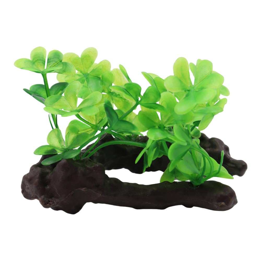 NUZAMAS 2 PCS Artificial Plant Fish Tank Ornaments Plastic Aquarium Plants Sunken Wood Decorations Fake Water Plants Wood Decorate Fish Tank Decorations - Image 3