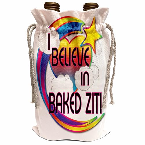 3dRose Baked Ziti Wine Bag Believer Design