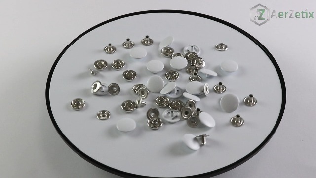 Lot De 10 Boutons-pression à Ressort AERZETIX ⌀15mm Bleu Foncé - Pour Maroquinerie Et Couture