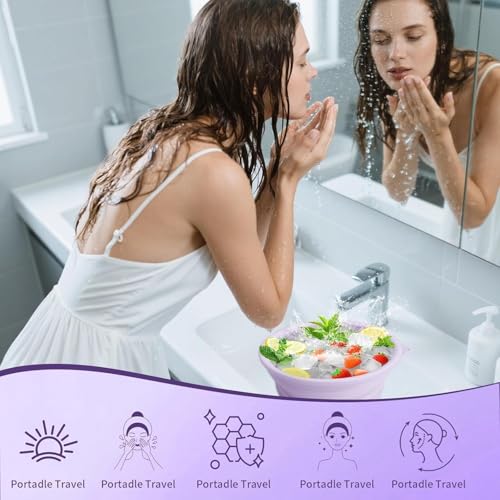 Image of Ice Facial Bowl for Face Dunking | Cold Water Therapy Bowl for Skin Care, Puffiness & Pore Tightening | Reusable Face Ice Bath Basin for Women & Men