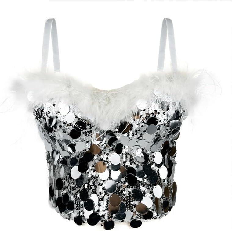 Outerwear Shot Performance Polyester Tube Top Corset Straps Vest Stage