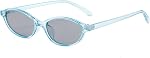 Lunettes de soleil vintage tendance ovale pour les femmes Chic 90s Sunnies Rasoirs minces SunGlasses UV400 Protection